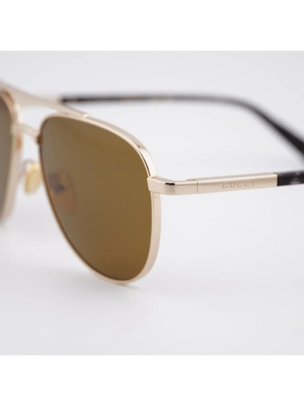 Gucci GG1962S 004 Sunglasses Gold/Havana Aviator Frame, Brown Lenses